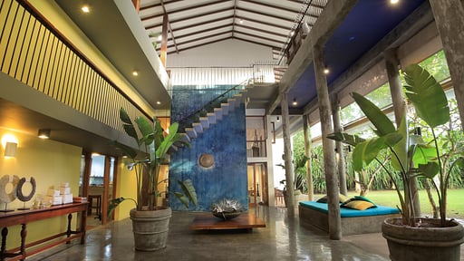 Saffron and Blue Villa Living room