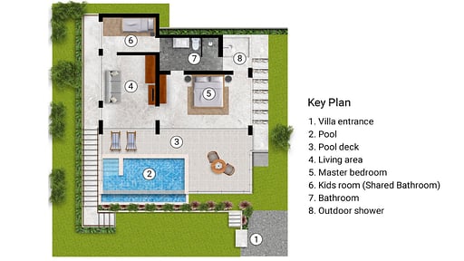 Selong Selo Family Villa 1 Схема помещений
