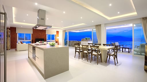 Serene Penthouse Kitchen