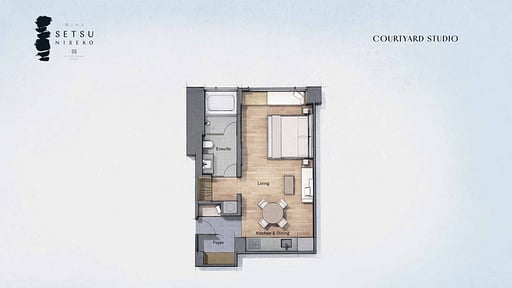 Setsu Niseko Courtyard Studio Floor plan