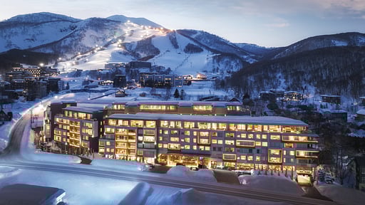 Setsu Niseko Four Bedroom Onsen Tatami Suite Drone pictures