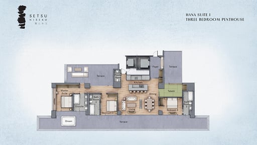 Setsu Niseko Hana Suite Penthouse Floor plan