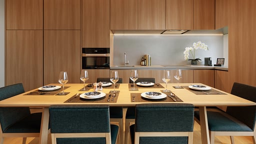 Setsu Niseko Two Bedroom Courtyard Suite Tatami Dining area