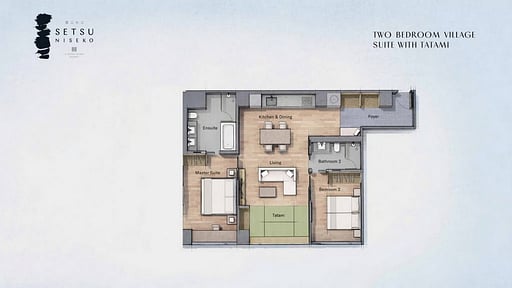 Setsu Niseko Two Bedroom Village Suite Tatami Floor plan
