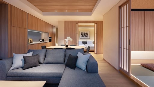 Setsu Niseko Two Bedroom Village Suite Tatami Living room