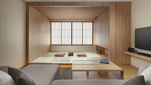 Setsu Niseko Two Bedroom Village Suite Tatami Living room