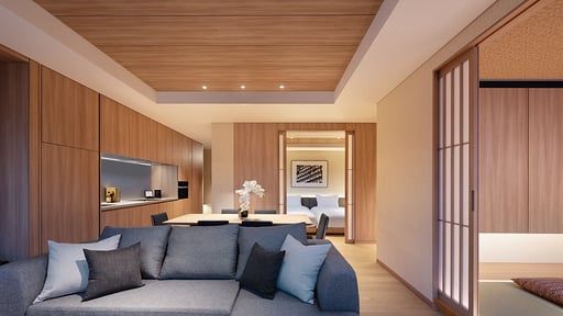 Setsu Niseko Two Bedrooms Suite Tatami Living room