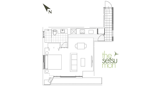 Setsumon Studio B Floor plan