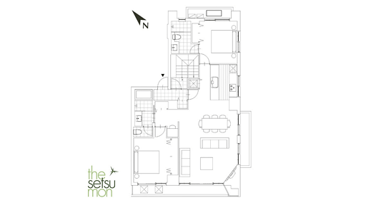 Setsumon Two Bedroom Premier Floor plan