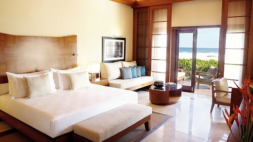 Shanti Maurice Double Suite Villa Schlafzimmer 1