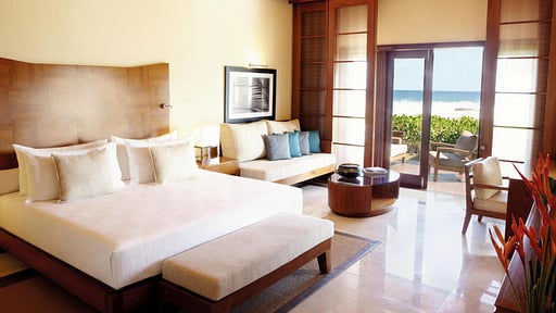 Shanti Maurice Double Suite Villa Schlafzimmer 2