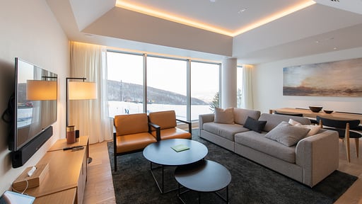 Skye Niseko Two Bedroom Suite Living room