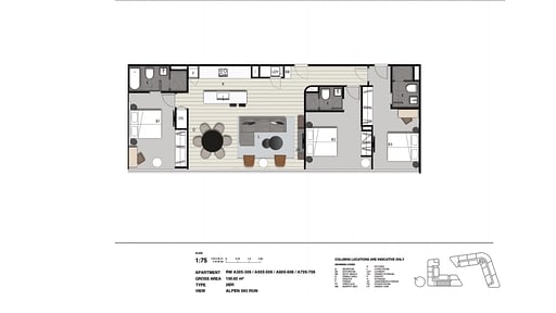 Skye Niseko Three Bedroom Suite Floor plan
