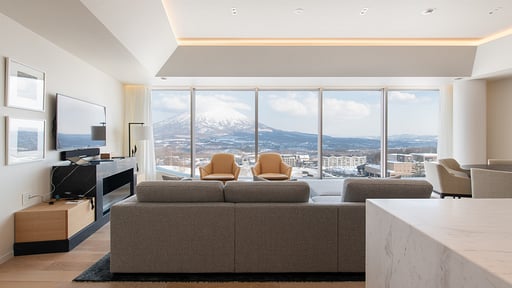 Skye Niseko Three Bedroom Suite Living room