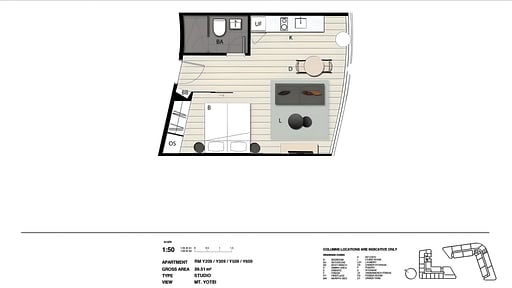 Skye Niseko Studio Yotei View Floor plan