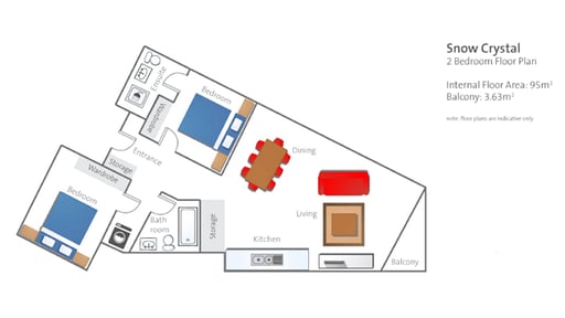 Snow Crystal Two Bedroom Yotei Suite Floor plan