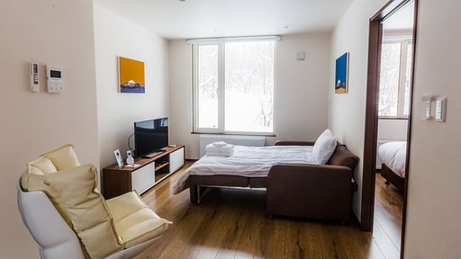 SnowDog Village Two Bedroom + Studio Living room