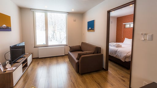 SnowDog Village Two Bedroom + Studio Living room