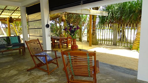 Sunset Reef Beachfront Villa Terras/Veranda