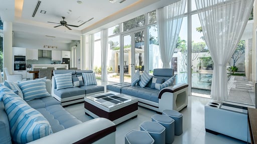 Sunshine Beach Villa Mai Khao Wohnbereich