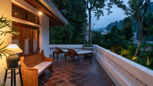 Taru Villas Kandy Terras/Veranda 