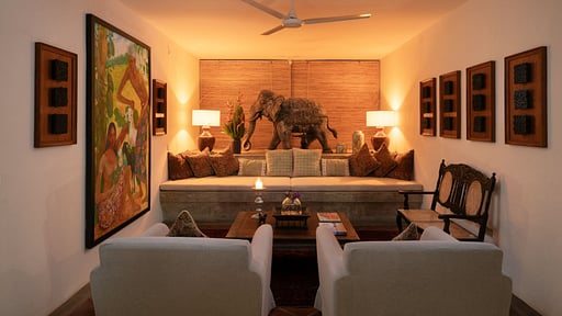 Taru Villas Kandy Woonkamer 
