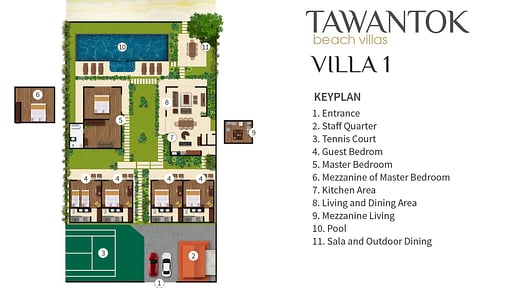 Tawantok Beach Villa 1 Схема помещений