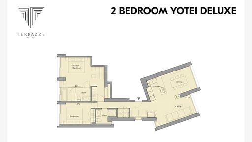 Terrazze Two Bedroom Yotei Premier Floor plan
