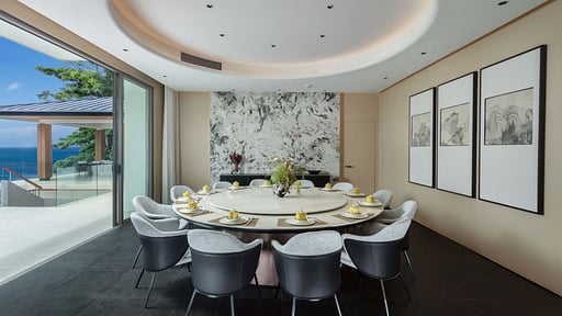 The Aquila Villa Dining area