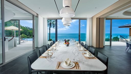 The Aquila Villa Dining area