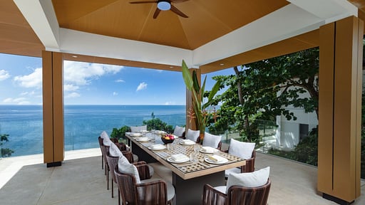 The Aquila Villa Dining area