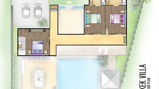 The Bale Tokek Villa Floor plan
