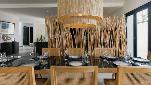 The Beach Villa Cemagi Dining area