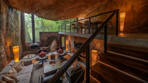 The Cavern Villa Living room 