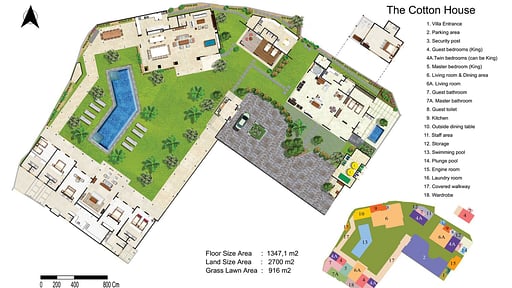 The Cotton House Floor plan
