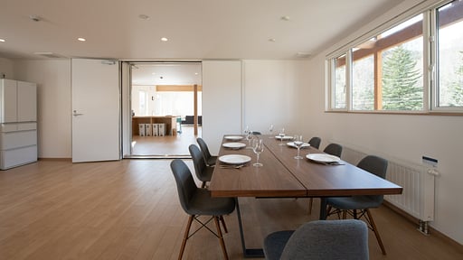 The Country Resort Six Bedroom Duplex Chalet Dining area