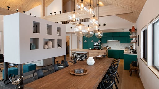 The Country Resort Six Bedroom Premium Chalet Dining area