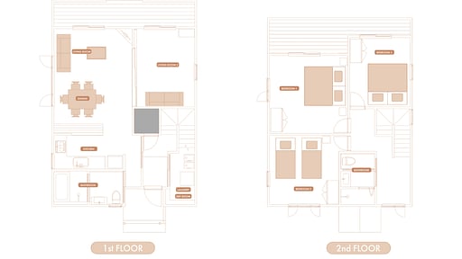The Country Resort Three Bedroom Forest Chalet Floor plan