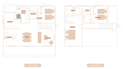 The Country Resort Three Bedroom Premium Chalet Grundriss
