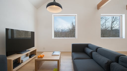 The Country Resort Two Bedroom Premium Yotei Chalet Living room