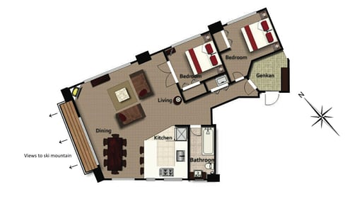 The Freshwater Two Bedroom Penthouse Suite Floor plan