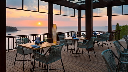 The Kayana Lombok Beachfront Dining area