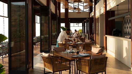 The Kayana Lombok Duplex Dining area