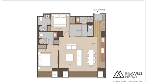 The Maples Niseko Two Bedroom Suite Tatami Floor plan