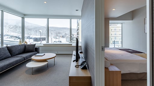 The Maples Niseko 2 Bedroom Village View Living room