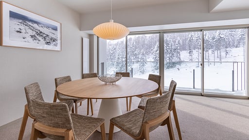 The Maples Niseko 3 Bedroom Ski View Dining area