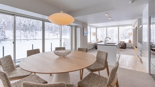 The Maples Niseko 3 Bedroom Ski View Dining area