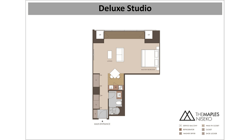 The Maples Niseko Deluxe Studio Floor plan