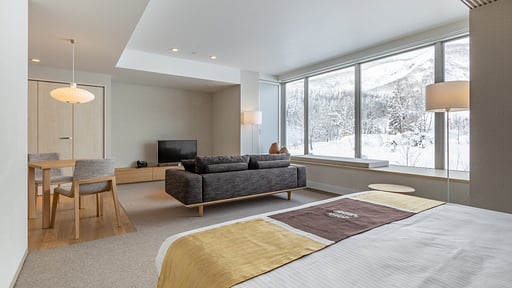 The Maples Niseko Deluxe Studio Bedroom 1
