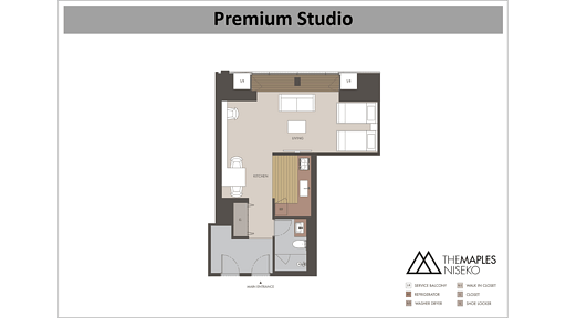 The Maples Niseko Premium Studio Floor plan